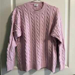 Aritzia Sunday Best Light Pink Knit Sweater